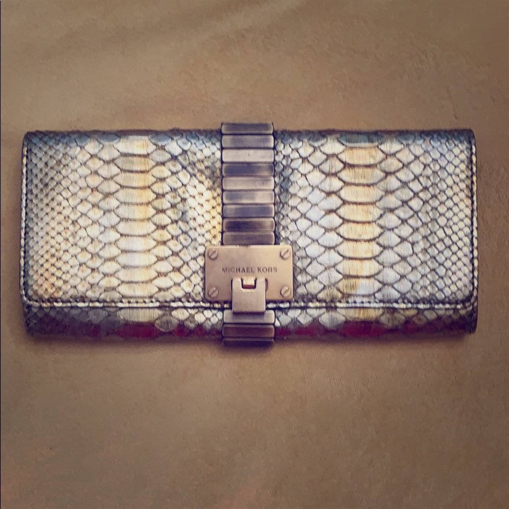 Michael Kors Hadley Python Clutch - image 1